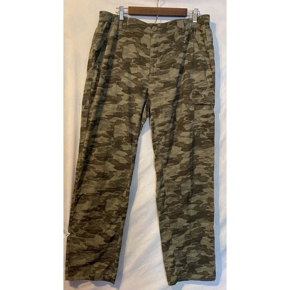 NWOT COLUMBIA Omni Shade Smith Creek Printed Pants Camo Mens 36x32 Gorpcore